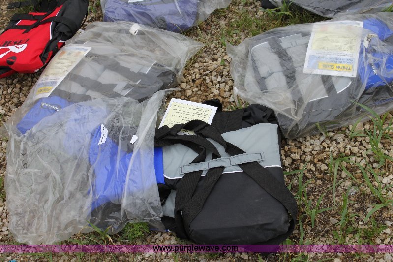 Assorted life jackets and boat fenders in Abilene, KS Item A2594 sold