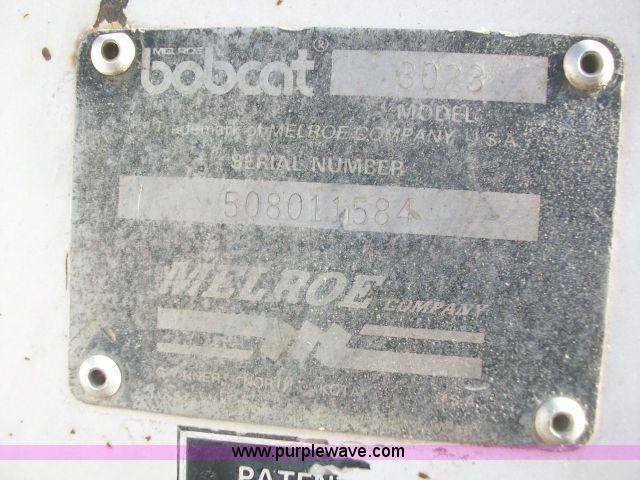 image for item A1207 1990 Bobcat 3023 trencher