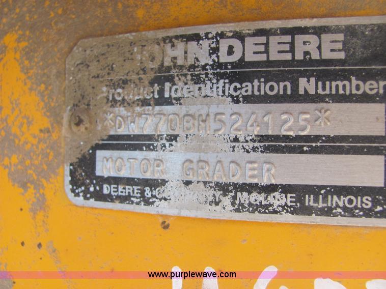 image for item A3594 John Deere 770BH motor grader