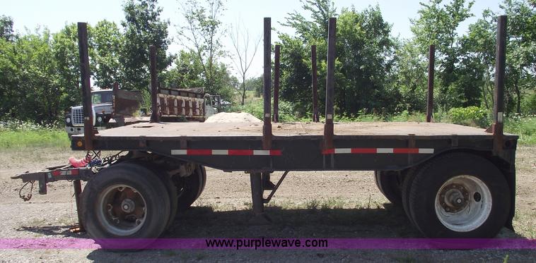 image for item A4141 Shop built 16' x 8' log trailer with dolly