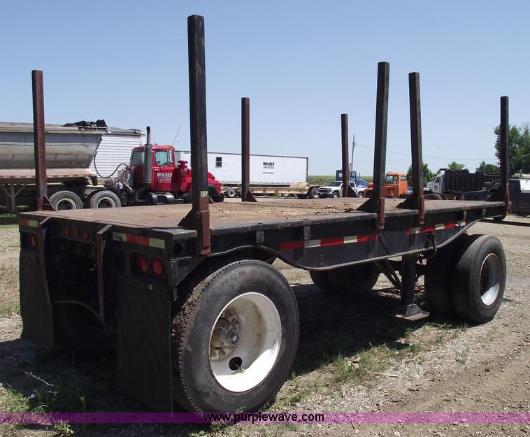 image for item A4141 Shop built 16' x 8' log trailer with dolly