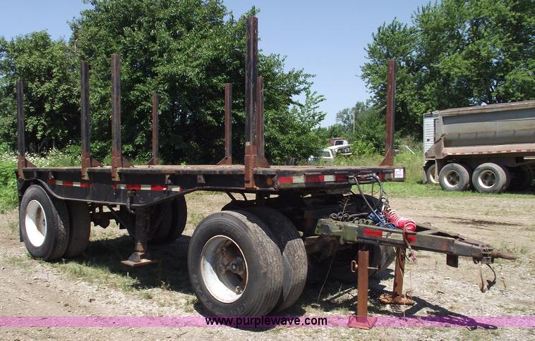 image for item A4141 Shop built 16' x 8' log trailer with dolly