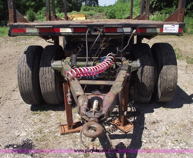 image for item A4141 Shop built 16' x 8' log trailer with dolly