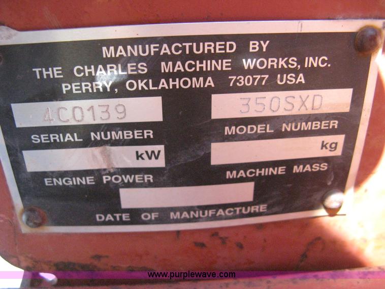 image for item A4289 1989 Ditch Witch 350SXD vibratory plow