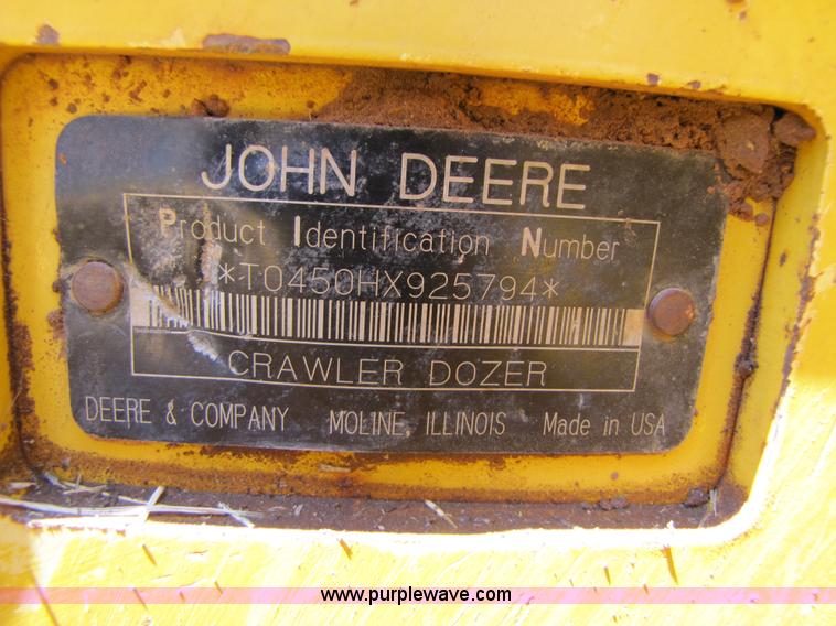 image for item A4654 2003 John Deere 450H LT dozer
