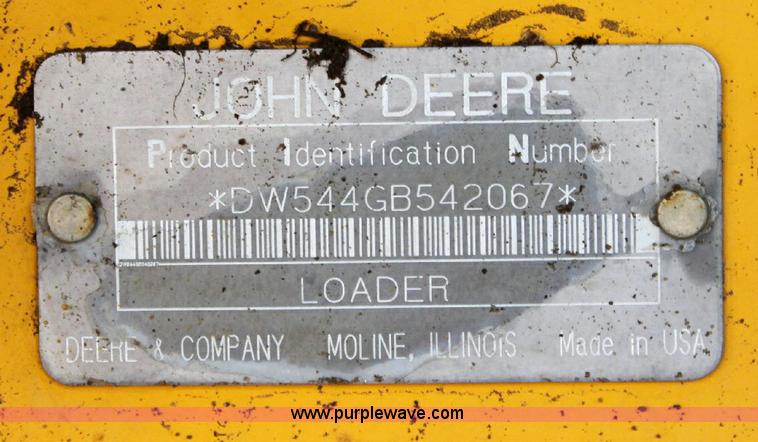 image for item B9757 1993 John Deere 544G wheel loader