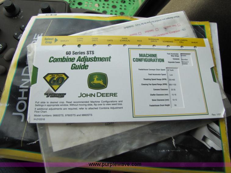 image for item A4649 2007 John Deere 9760 STS combine