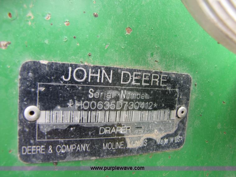 image for item A4651 2009 John Deere 635D 35' draper head