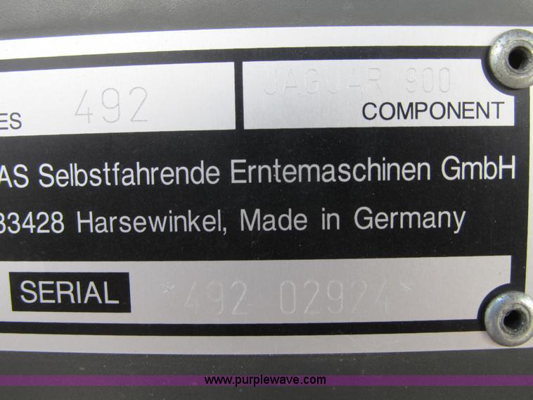image for item A5229 2003 Claas Jaguar 900 forage harvester