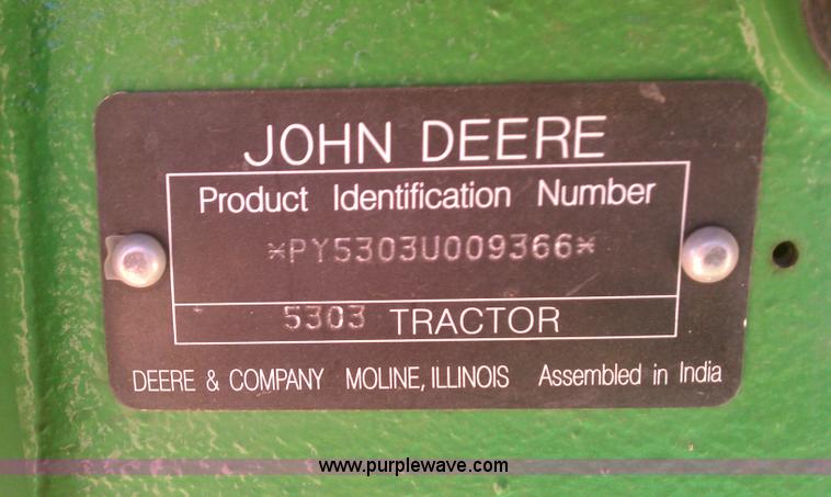 image for item A9684 2008 John Deere 5303 tractor