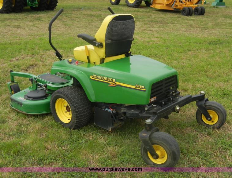 image for item A9989 John Deere F680 Z-Trak zero turn mower