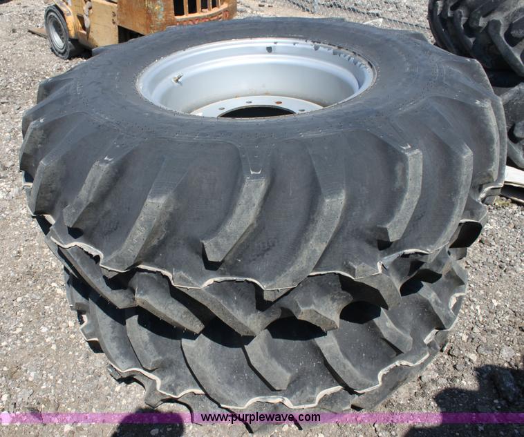 image for item B9834 (2) Goodyear 18.4-26 wheels and tires