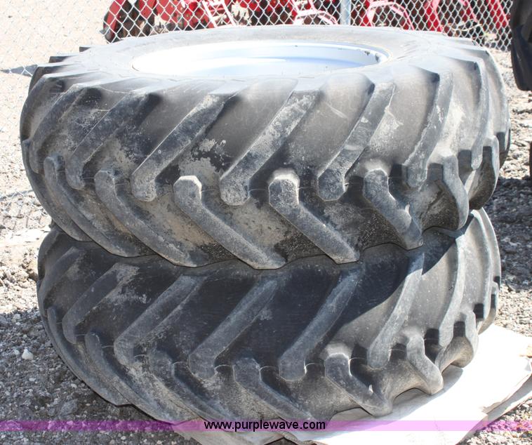 image for item B9835 (2) Goodyear 18.4-28 wheels and tires