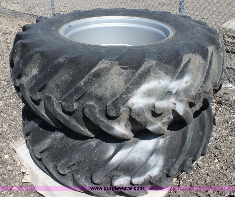 image for item B9835 (2) Goodyear 18.4-28 wheels and tires