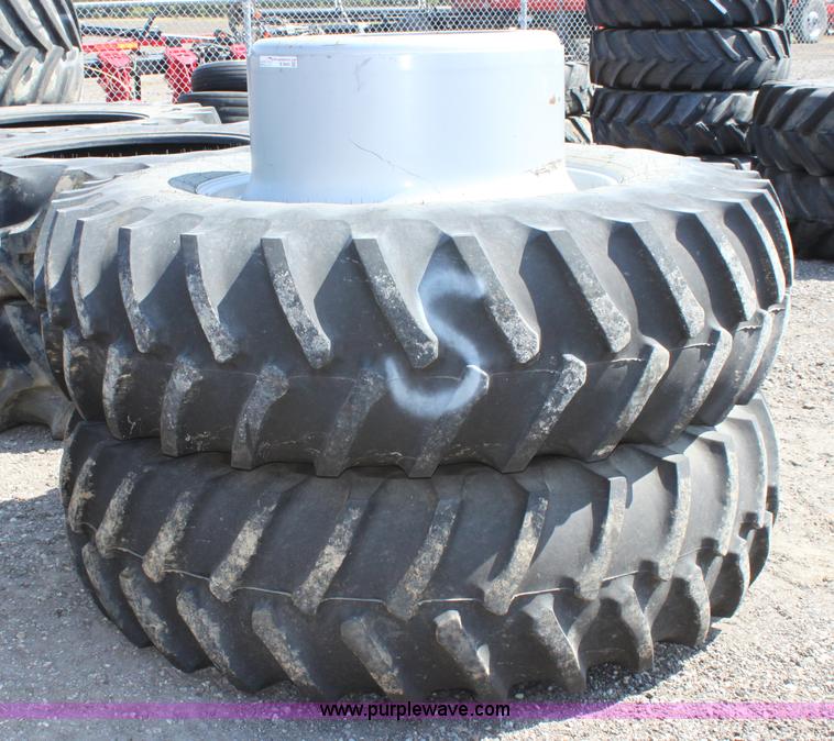 image for item B9840 (2) Firestone 20.8R42 dual wheels and tires
