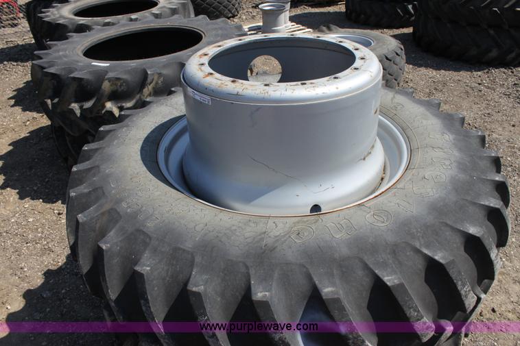 image for item B9840 (2) Firestone 20.8R42 dual wheels and tires