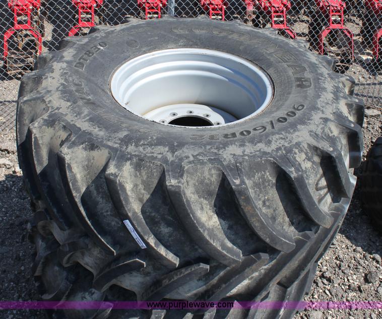 image for item B9843 (2) Goodyear 900/60R32 wheels and tires