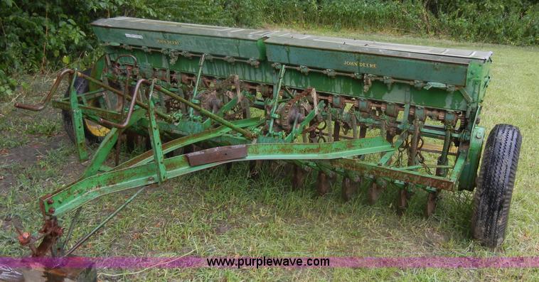 image for item D9671 John Deere FB grain drill with grass seed boxes