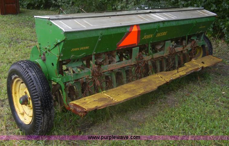 image for item D9671 John Deere FB grain drill with grass seed boxes