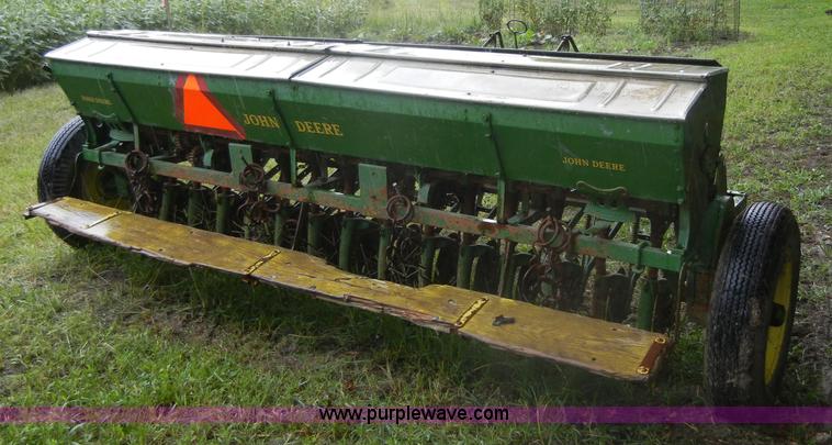 image for item D9671 John Deere FB grain drill with grass seed boxes
