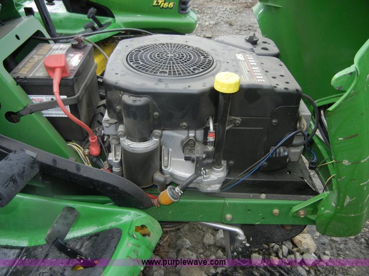 image for item D9672 John Deere LT155 lawn tractor with rear bagger