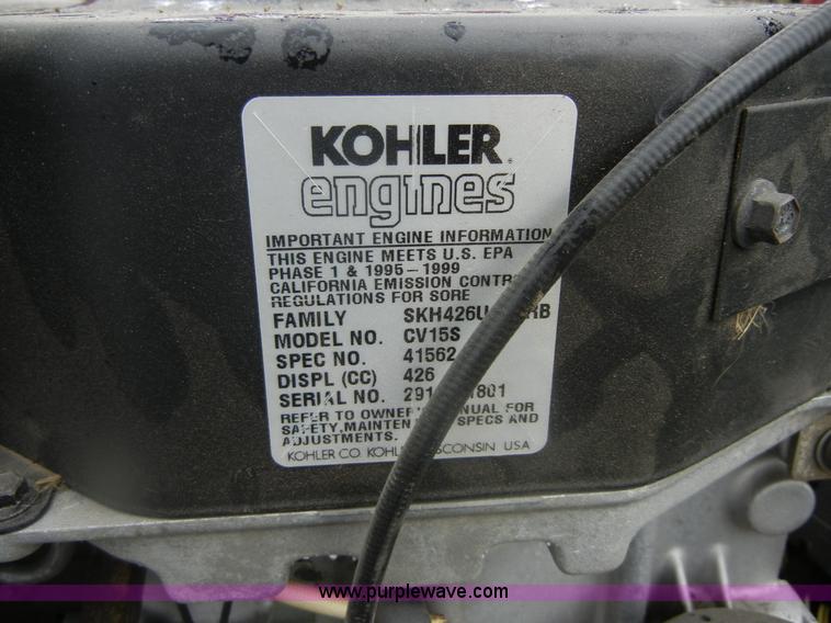 image for item D9672 John Deere LT155 lawn tractor with rear bagger