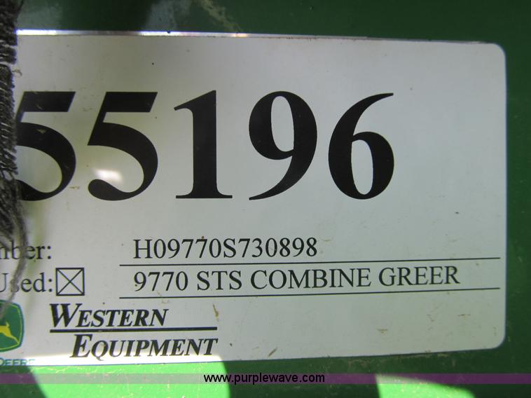 image for item J9751 2009 John Deere 9770 STS combine
