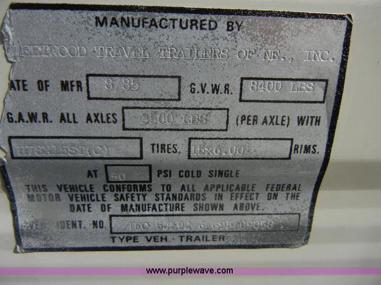 image for item D9752 1986 Fleetwood Prowler 30' fifth wheel camper