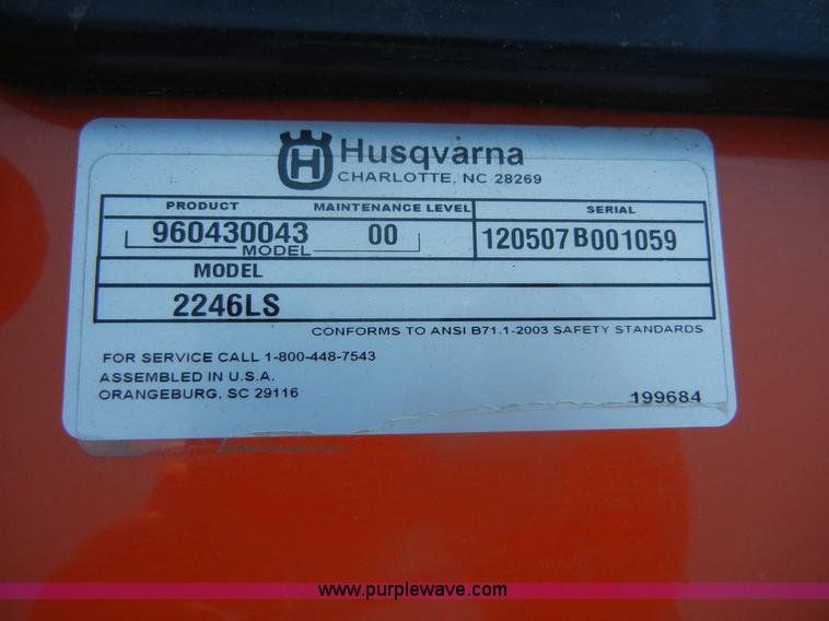 image for item D9802 Husqvarna 2246LS lawn tractor