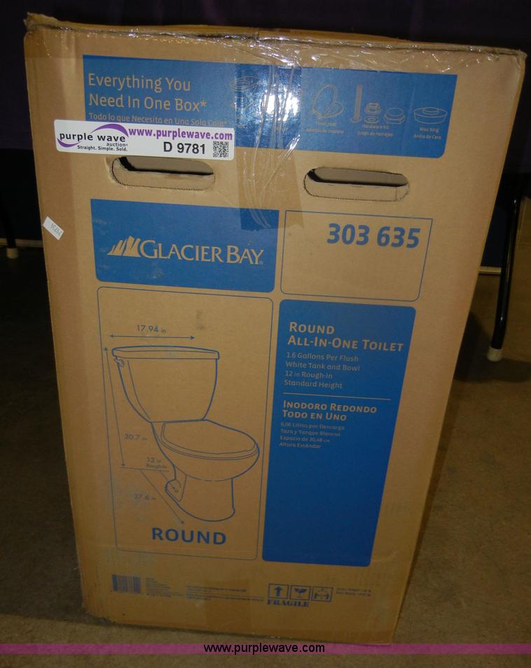 Glacier Bay round toilet in Manhattan, KS Item D9781 sold Purple Wave