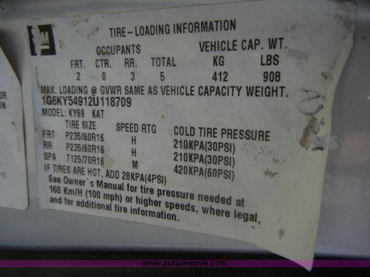 image for item D9793 2002 Cadillac Seville STS