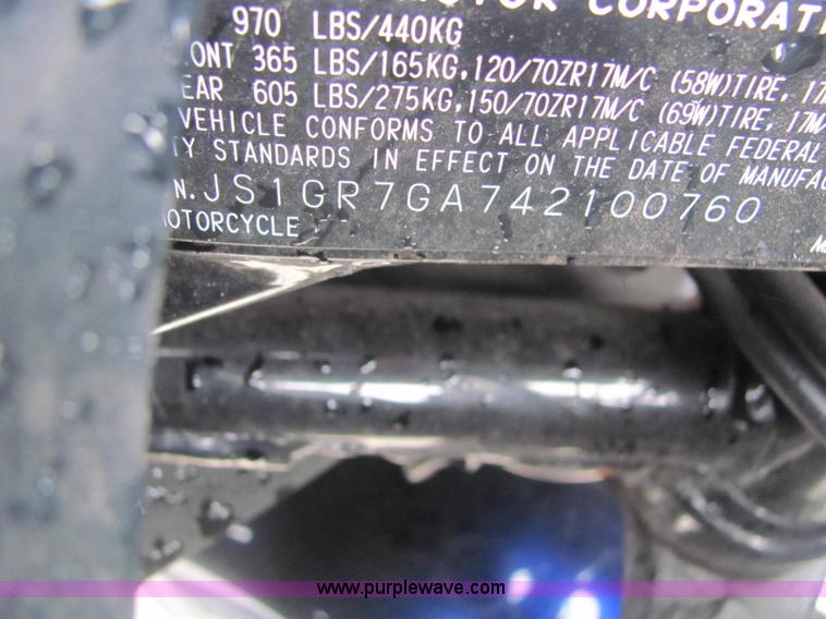 image for item F9803 2004 Suzuki Katana 750 motorcycle