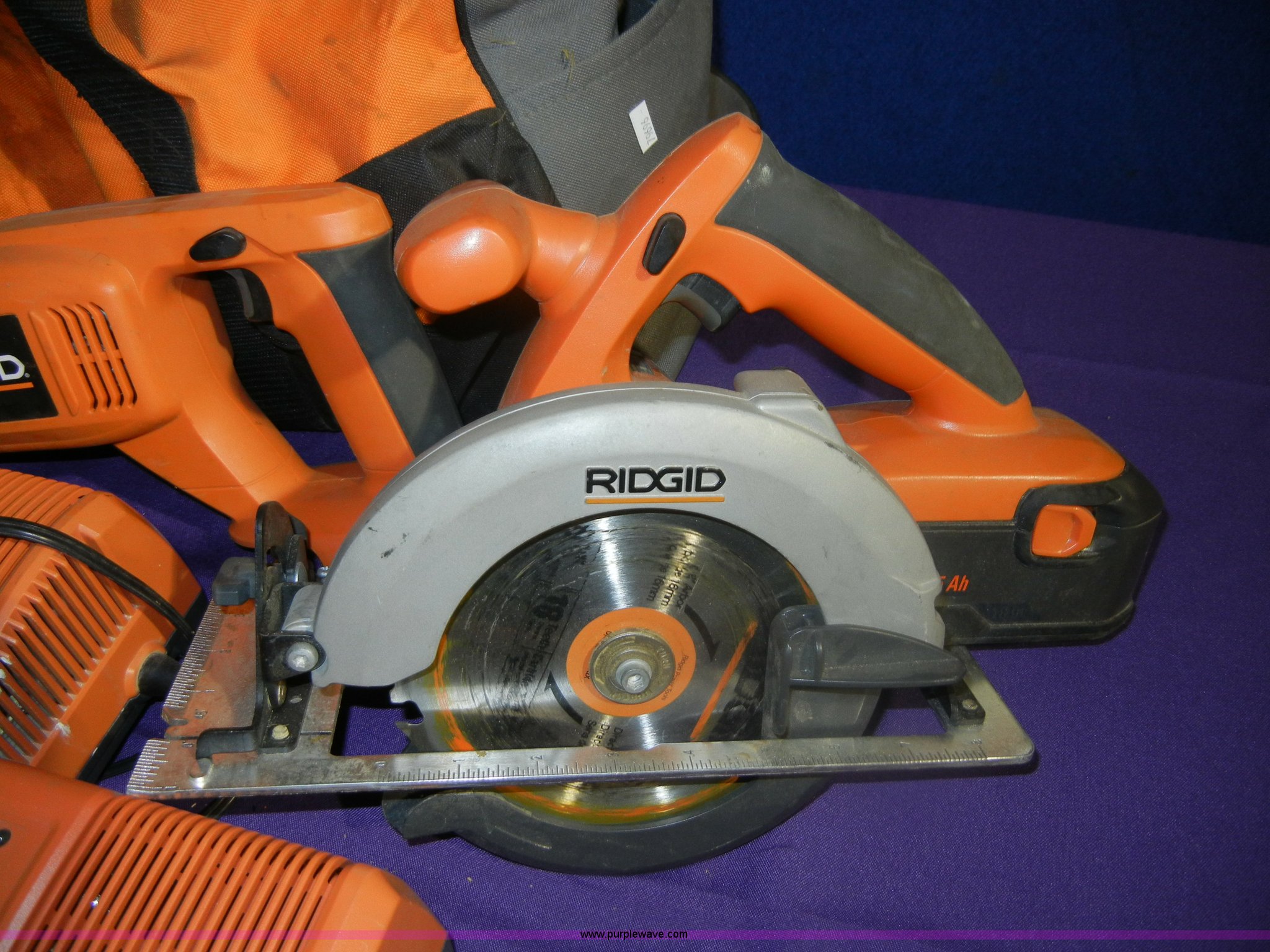 Ridgid 18v cordless tool set with canvas bag in Manhattan, KS Item