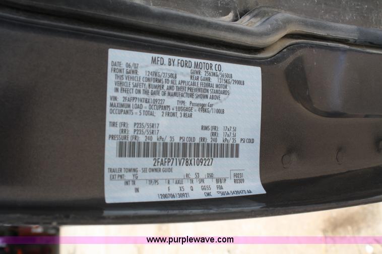 image for item A2230 2008 Ford Crown Victoria Police Interceptor