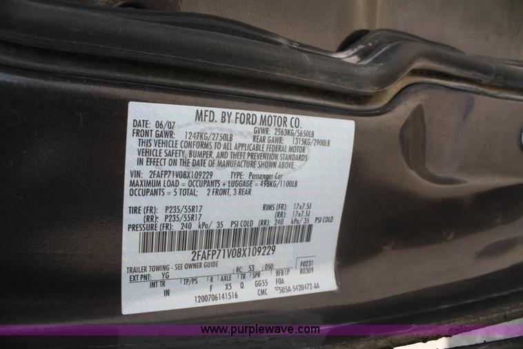 image for item A2238 2008 Ford Crown Victoria Police Interceptor