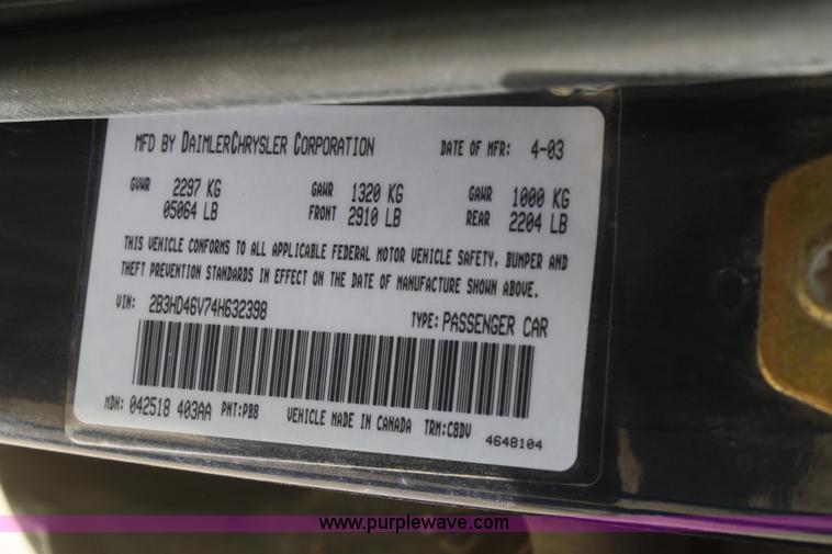 image for item A2244 2004 Dodge Intrepid SE