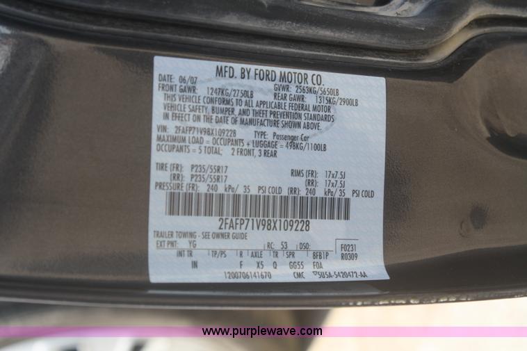 image for item A2252 2008 Ford Crown Victoria Police Interceptor