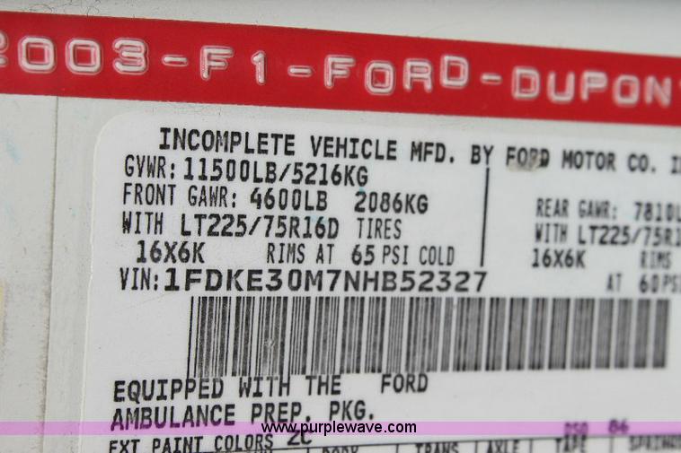 image for item A2685 1992 Ford E350 hazmat vehicle