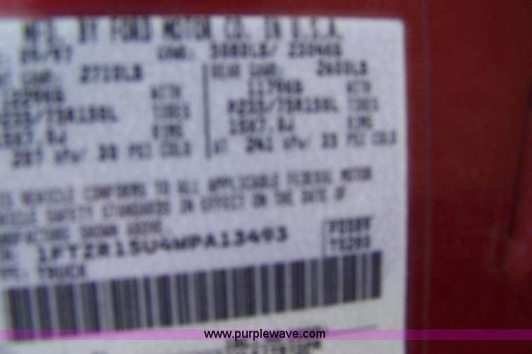 image for item B3511 1998 Ford Ranger supercab pickup truck