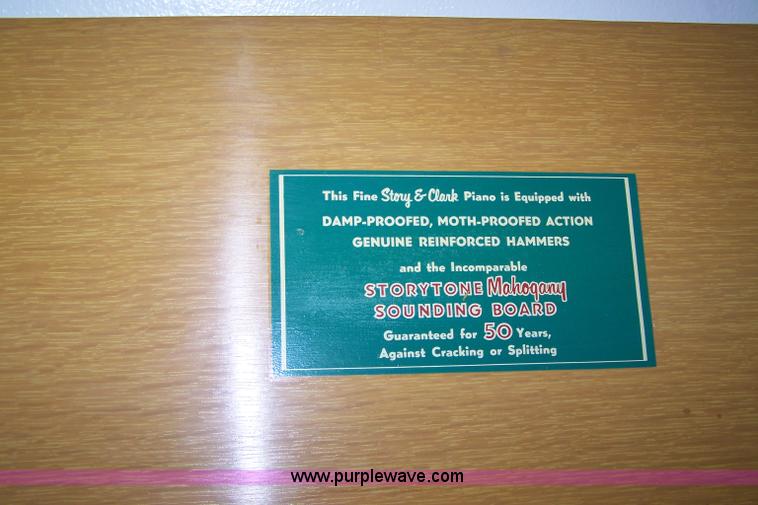 image for item C9340 Story & Clark blonde wood piano