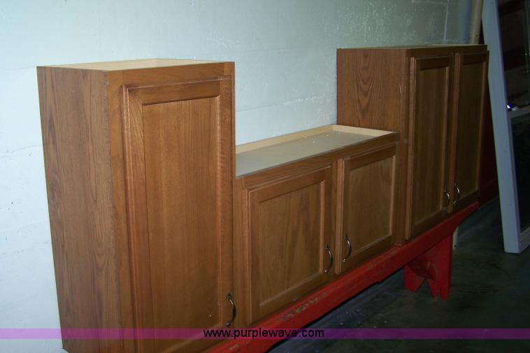 image for item C9348 Oak finish wall cabinets