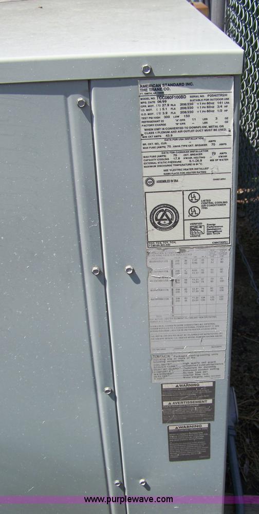 image for item C9358 Trane roof AC unit