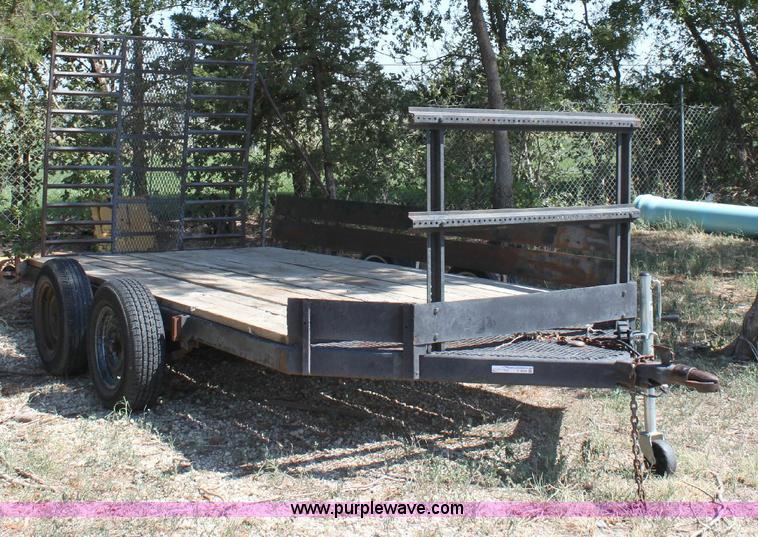 image for item F9825 Shop built tandem axle utility trailer