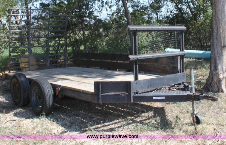 image for item F9825 Shop built tandem axle utility trailer