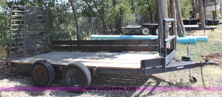 image for item F9825 Shop built tandem axle utility trailer