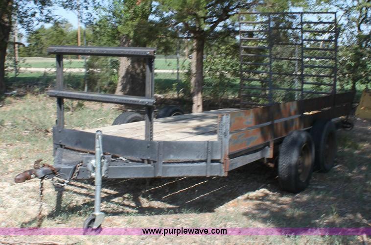 image for item F9825 Shop built tandem axle utility trailer