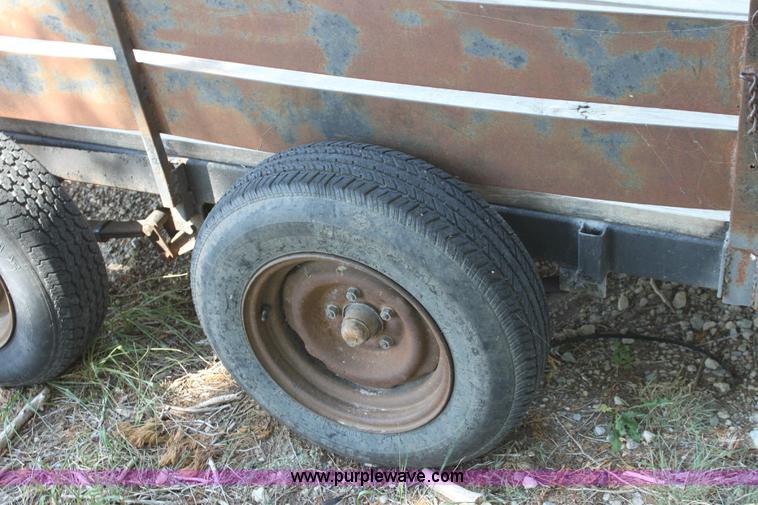 image for item F9825 Shop built tandem axle utility trailer