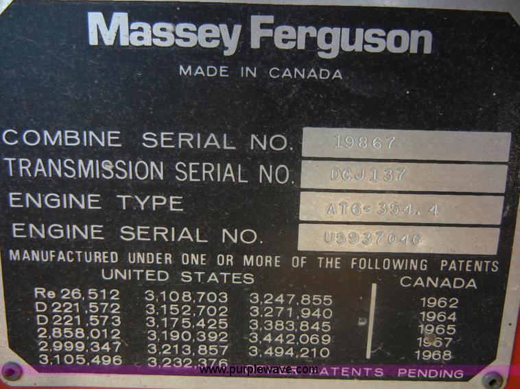 image for item A3079 1980 Massey-Ferguson 750 combine