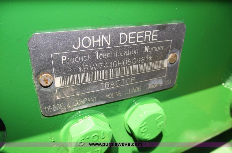 image for item A4055 2001 John Deere 7410 MFWD tractor
