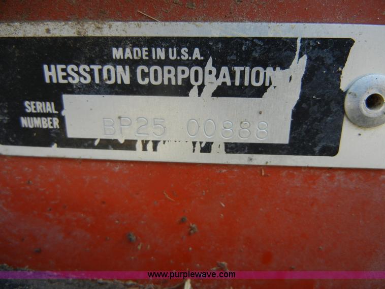 image for item D9741 Hesston BP25 hay processor